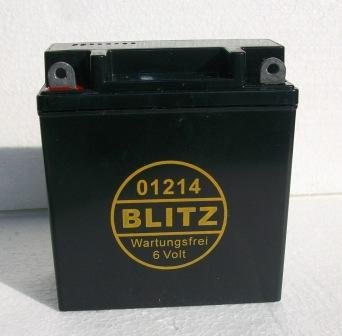 Batterie 6V 12Ah schwarz  / Battery 11V 9Ah Nr. 00812