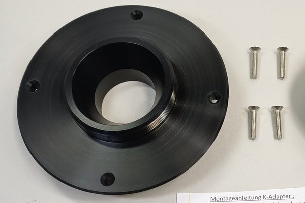 Adapter schwarz eloxiert für Tankdeckel Monza 2.5" BMW K75/K100/K1 Nr. 16004black
